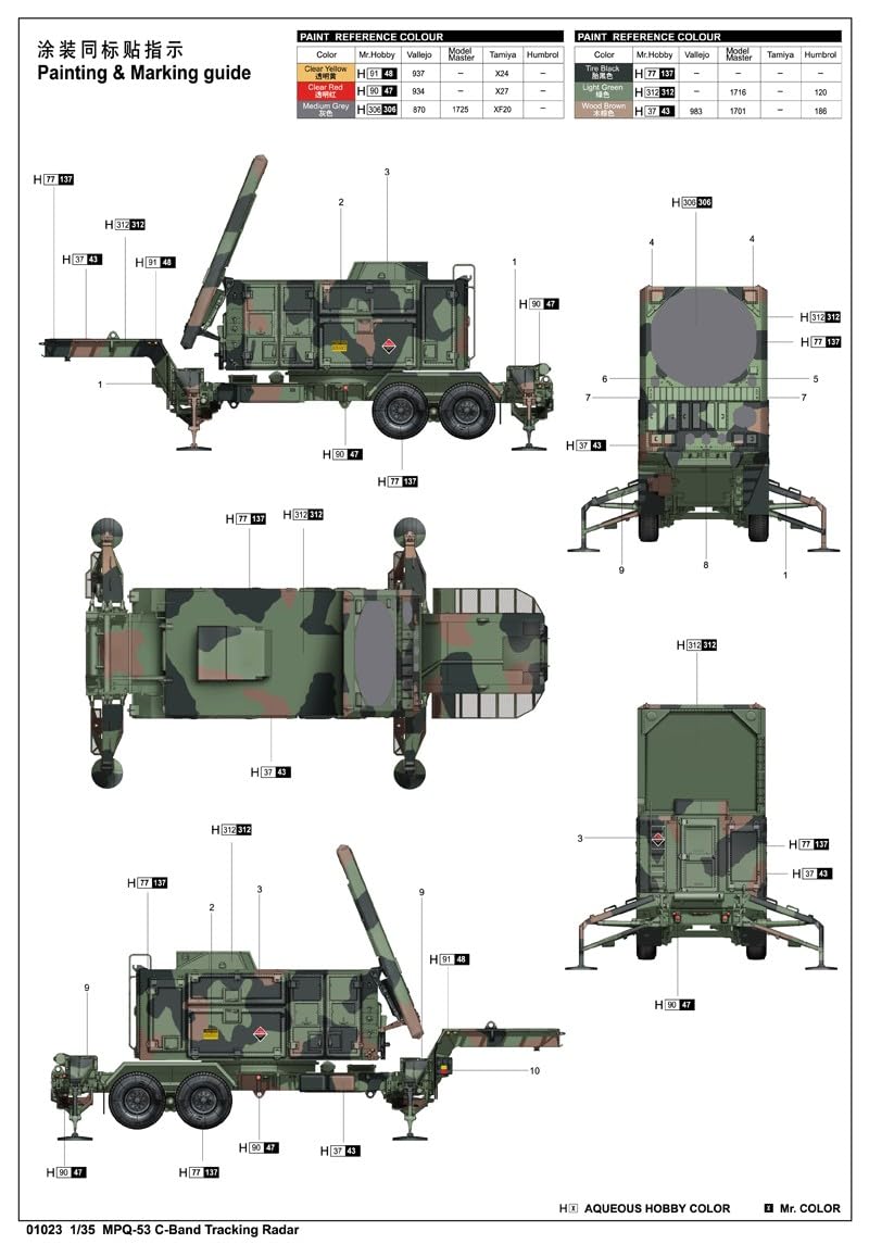 Trumpeter ترامبيتر 1:35 - رادار تتبع نطاق C-Band MPQ-53 - Image 1